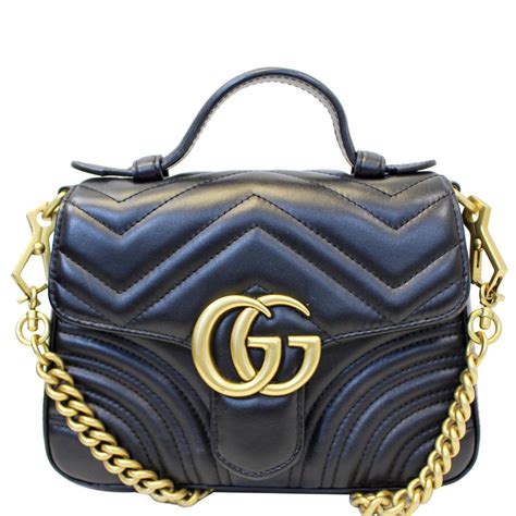 gucci mini marmont top handle bag|authentic gucci marmont small bag.